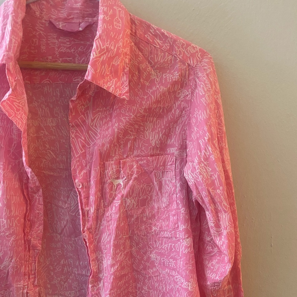PINK button up shirt